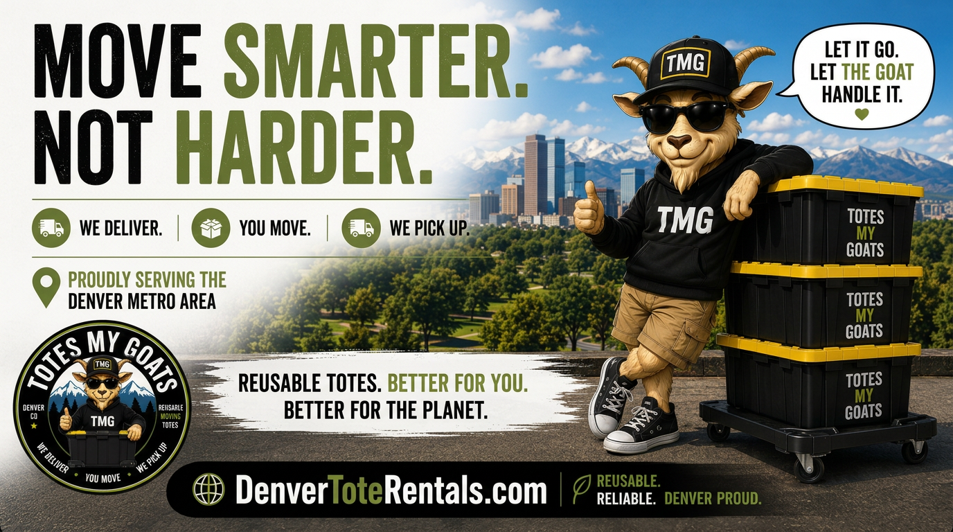 Totes My Goats — Move Smarter. Not Harder. Reusable moving totes delivered in Denver.